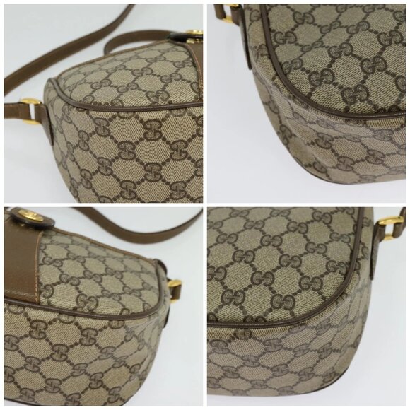 GUCCI GG Supreme Web Sherry Line Shoulder Bag PVC Beige 89 02 032 Auth 135357 - Picture 14 of 16